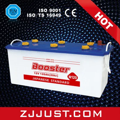 Batteria per auto professionale, batteria per auto caricata a secco tipo N120